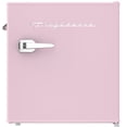 thumbnail image 1 of Frigidaire 1.6 Cu. ft. Retro Mini Fridge with Side Bottle Opener, Compact Refrigerator with Freezer Compartment, Pink, 1 of 10