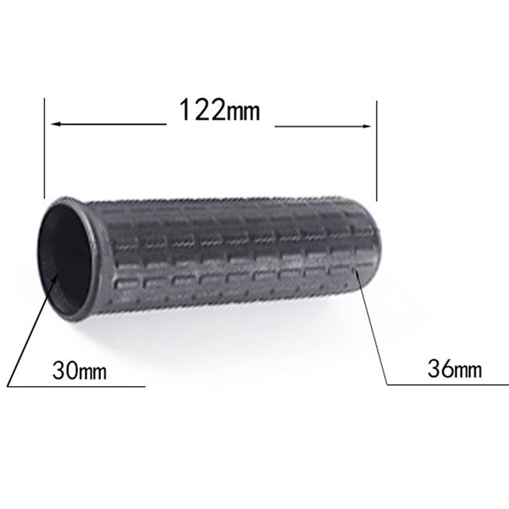 4Pcs Wheelbarrow Rubber Handles, Round Tubes Black Replacement Handles 122 x 30mm