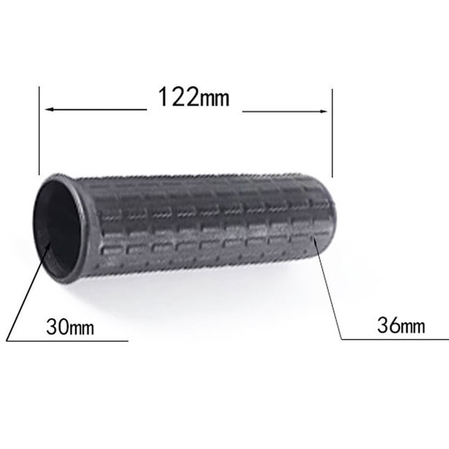 4 Pcs Poignées en Caoutchouc pour Brouette, Tubes Ronds Poignées de Remplacement Noires