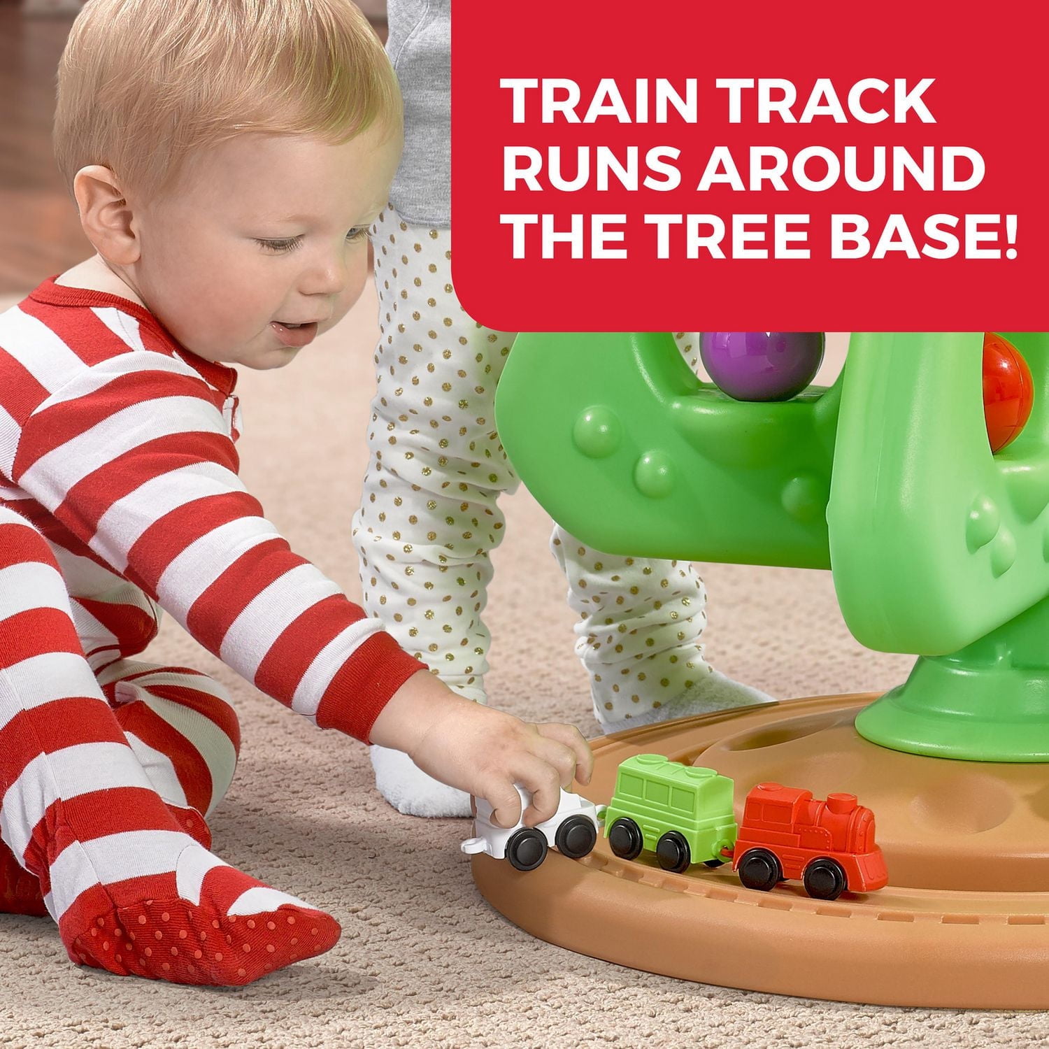 Step2 Mon Premier Sapin de Noël Comprend un Train et 8 Ornements pour les Enfants de 18 Mois à 4 Ans