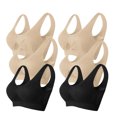 thumbnail image 1 of Timegard 6pc Sports Bras for Women Plus Size High Support Wireless Breathable Mesh Workout Running Bras, 1 of 2