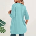 thumbnail image 4 of Timegard Cardigans for Women 1/2 Sleeve Open Front Lightweight Solid Color Casual Loose Jacket Tops, 4 of 7
