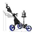 thumbnail image 2 of Goplus Chariot de Golf Pliant à 3 Roues avec Siège, Tableau d'Affichage, Poignée Ajustable, Bleu, 2 of 10