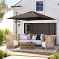 thumbnail image 2 of Outsunny Parasol Suspendu Déporté Carré 8 Pieds X 8 Pieds pour Patio avec Base en Croix, Beige, 2 of 10