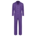 thumbnail image 3 of Runhomal Men's Long Sleeve Coveralls Dustproof Durable Button Up Work Overalls Jumpsuits Workwear Purple L, 3 of 5