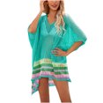 thumbnail image 2 of Paréos de Plage Mode Femme Col Rond Manches Longues Ample Creusé Blouse de Maillot de Bain pour Femmes en Solde, 2 of 6