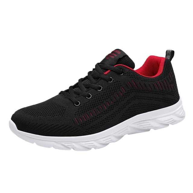 Kcodviy Men Mesh Mountaineering Casual Mens Sneaker Boots Size 14 Sport Shoes Lace Up Sneaker Slippers for Men Solid Color Running Breathable Sneaker Rack for Men Soft Bottom