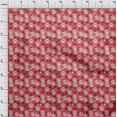 thumbnail image 4 of oneOone Velours Rouge Tissu Feuilles et Trèfle Matériel de Couture Tissu Imprimé au Mètre 58 Pouces de Large, 4 of 5