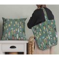 thumbnail image 5 of Soimoi Green Poly Georgette Fabric Crowd Theme Human Figure Decor Fabric Printed Yard 42 Inch Wide, 5 of 5