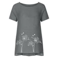 thumbnail image 5 of EGNMCR T-Shirts pour Femmes Mode T-shirt d'Été pour Femmes à Col Rond à Manches Courtes Imprimé Décontracté Blouse, 5 of 5