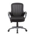 thumbnail image 2 of Boss Office Ribbed High Back Mesh Chair in Black, 2 of 6