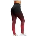 thumbnail image 3 of B91xZ Leggings de Yoga et Course pour Femmes Taille Haute Ultra Doux Basiques, Rouge G, 3 of 4