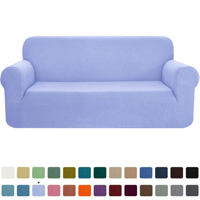 CHUN YI 1-Piece Checks Stretch Sofa Cover Slipcover Couch Cover