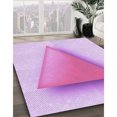 thumbnail image 3 of Ahgly Tapis Rond Lavable en Machine Intérieur Transitionnel Fleur Rose, 4 Pieds Rond, 3 of 7