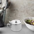 thumbnail image 2 of KAKOWELY sugar bowls with lid Stainless Steel Seasoning Pot with Cover and Spoon Kitchen Salt Pepper Condiment Pot Container for Home Kitchens Restaurants Use, 2 of 5