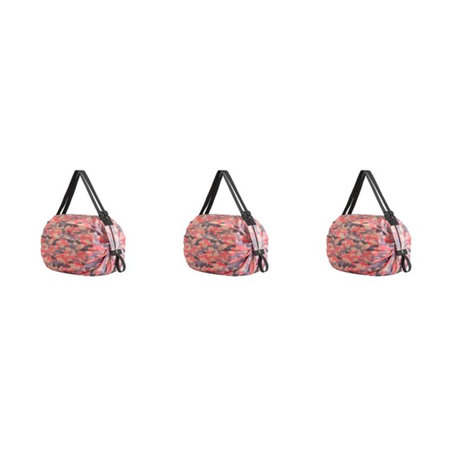 Baohd Sac Imperméable pour Voyages et Aventures Sac de Magasinage Réutilisable pour Voyage camouflage Rose Ensemble de 3