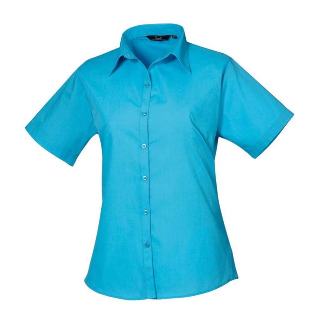 Premier Blouse en Popeline à Manches Courtes pour Femmes