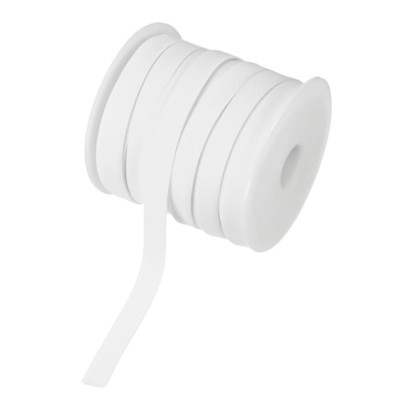 Uxcell Cotton Double Fold Bias Tape 1/2" 25 Yards for Sewing Seaming DIY Decor Light White