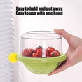 thumbnail image 4 of Small Plastic Dish Drainer Basket, 7x6x3in Reusable BPA-Free Organizer for Veggies Utensils, Space Saving Kitchen Drying Rack (Green), 4 of 6