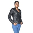 thumbnail image 3 of Sharo Blouson de Moto Classique en Cuir Souple pour Femmes, 3 of 9