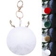 thumbnail image 3 of Bangcool Christmas Key Chain Creative Elk Pompom Key Ring Pendant Purse Charm Bag Charm, 3 of 9