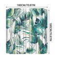 thumbnail image 3 of Binwennn Tropical Green Shower Curtain 70 Inch With 12 Hooks Shower Curtain Bathroom Heavy Side Shower Curtain Machine Washable Curtains for Shower Curtain And Rug Set Neutral Fabric Shower Curtain, 3 of 8