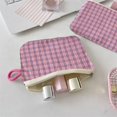 thumbnail image 1 of EGNMCR Closet Organizers and Storage, Woolen Knitted Bag Striped Color-blocked Cosmetic Bag Pattern Cosmetic Bag Portable Cosmetic Bag Ins-style Pencil Case Polyester makeup pouch, 1 of 6