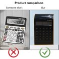 thumbnail image 3 of YAOMOBB Calculatrice Scientifique Grand Écran Calculatrice de Bureau Bouton Réactif Double Alimentation Design Cadre Doré, 3 of 7