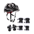 thumbnail image 1 of Siruishop Ensemble de 7 Pcs Casque pour Enfants Casque de Planche à Roulettes pour Sports Multiples Patin à Roulettes Noir, 1 of 8