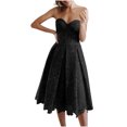 thumbnail image 2 of Gspmoly Robes Décontractées pour Femmes, Robe de Fête Sans Manches en Dentelle Unie pour Femmes, Robe de Cocktail, Offres Hebdomadaires, 2 of 6