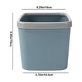 thumbnail image 3 of Desktop Trash Can, Small Wastebasket for Office Desk, Home Living Room, Car, Restaurant, Compact Storage Bin, Plastic Construction, Anti-Slip Base, 3 of 9