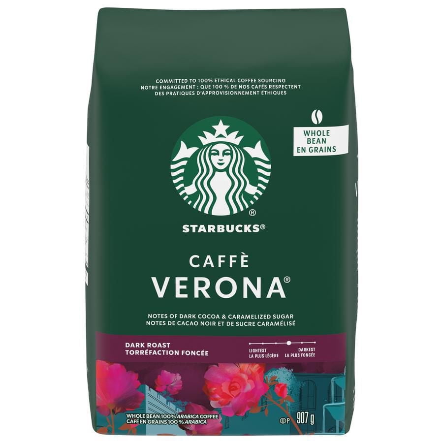Café en grains Starbucks Caffè Verona, torréfaction foncée, 907 g