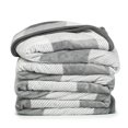 thumbnail image 3 of Nestl Ultra Plush Heavy Thick Raschel Imitation Mink Bed Blanket, 55 x 82, Gray Check, 3 of 5