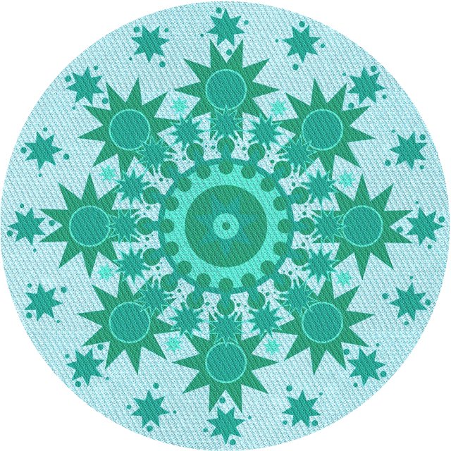 Ahgly Company Tapis Rond Lavable en Machine Intérieur Transitionnel Bleu, 4 Pieds Rond