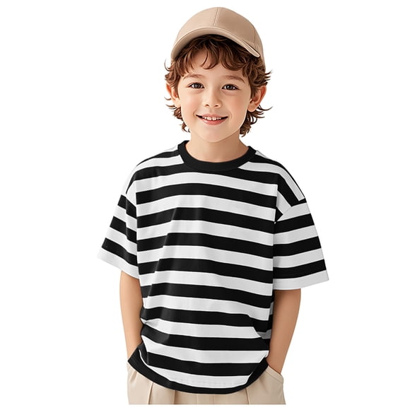 Ketyyh-chn99 Big Brother Shirt for Toddler Baby Boy Boys Short Sleeved Tops Comfortable Soft Breathable Fashionable Boys T Shirt Size for 13-14 Years,Black