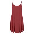 thumbnail image 1 of DYMADE Women Solid Color Spaghetti Strap Casual Loose Swing Sleeveless Summer Vest Dress, 1 of 2