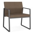 thumbnail image 1 of Gansett Reception Waiting Oversize Guest Chair / Charcoal Steel / Brown, 1 of 5