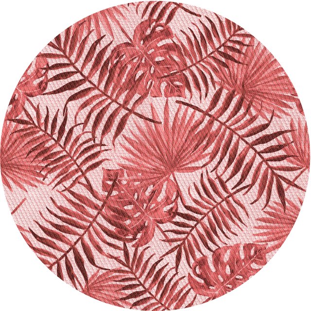 Ahgly Company Tapis Rond Lavable en Machine Intérieur Transitionnel Rose Pastel, 4 Pieds Rond