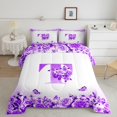 thumbnail image 2 of Erosebridal Letter Initial Bedding Twin Comforter Set,Monogrammed Personalized Down Comforter,Flower Decor,Reversible,Lightweight,2-Piece, 2 of 8