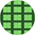 thumbnail image 1 of Ahgly Tapis Rond Lavable en Machine Intérieur Transitionnel Vert Émeraude Profond, 6 Pieds Rond, 1 of 7