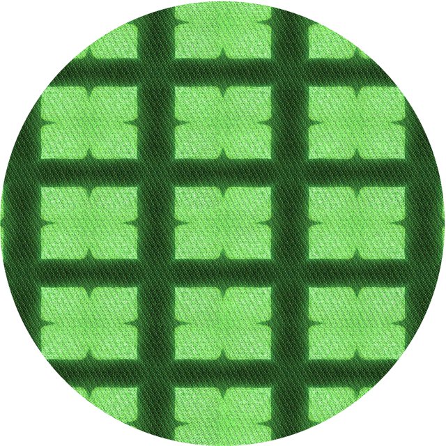 Ahgly Tapis Rond Lavable en Machine Intérieur Transitionnel Vert Émeraude Profond, 6 Pieds Rond