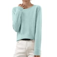 thumbnail image 2 of Timegard Womens Sweaters Crewneck Comfy Knit Pullover Fall Winter Casual Solid Color Long Sleeve Tops, 2 of 6