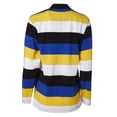 thumbnail image 2 of Sportoli Polo Rugby à Manches Longues en Coton à Larges Rayures pour Garçons - Bleu/noir/jaune (Taille 2), 2 of 7
