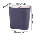 thumbnail image 3 of Compartment Trash Can for Kitchen Waste White Waste Container with Lid for Dry and Wet Separation Stylish Home Garbage Bin, 3 of 6