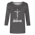 thumbnail image 5 of Daisyyozoid T-Shirt de Pâques Joyeuses pour Femme Col Rond Haut à Manches Longues Haut à Manches Longues Col Rond T-Shirt, 5 of 5