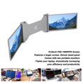 thumbnail image 3 of Dual Laptop Screen Extender, 15.6 Inch FHD 1080P IPS Triple Portable Monitor for Laptop, Plug and Play, Reverse Charging, Retractable Stand, for 15.6-17.3 Inch Laptops, 3 of 7