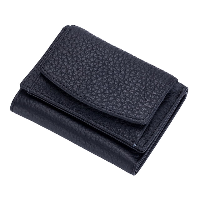 TopLLC Wallet Mini Petit Portefeuille pour Femme Ultra Mince en Cuir de Vachette Pleine Fleur