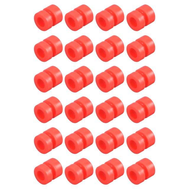 Unique Bargains 24Pack RC Anti Vibrations Boules de Caoutchouc pour F4 F7 Contrôleur de Vol M3x6.6mm Rouge