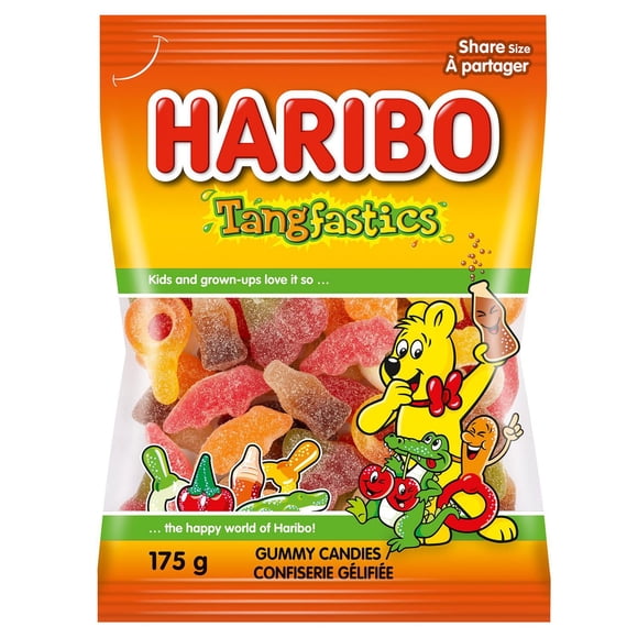 Bonbons Haribo Tangfastics, sans colorants artificiels