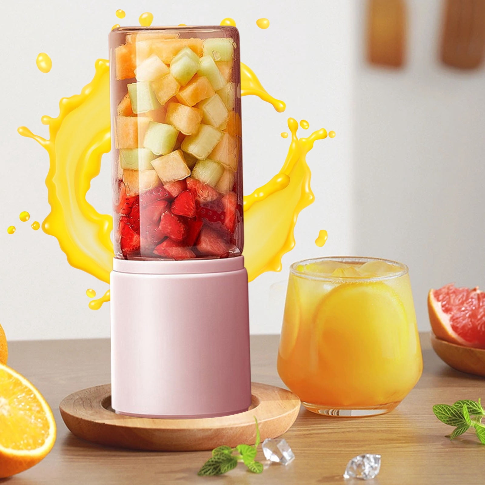 Suncoda Chopper , Centrifugeuse Cup Petite Machine à Jus Portable Rechargeable Maison Multifonctionnelle Mini Sans Fil Fruit Centrifugeuse Cup Machine à Jus
